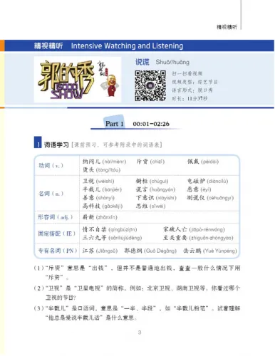 China Focus: Chinese Audiovisual-Speaking Course Intermediate Level II - Variety Shows. ISBN: 9787561950784