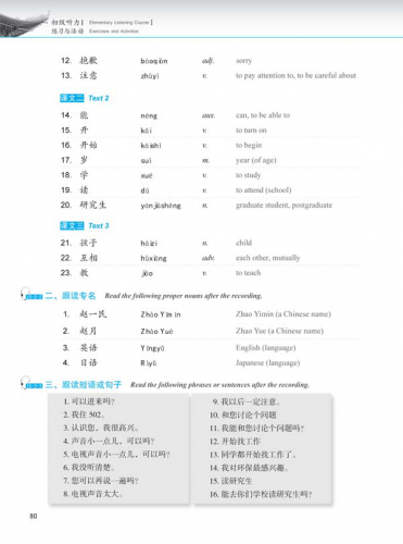 Developing Chinese [2nd Edition] Elementary Listening Course I. ISBN: 9787561930632