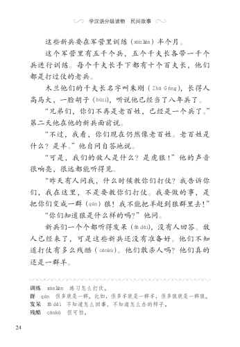 Graded Readers for Chinese Language Learners [Folktales]: Hua Mulan. ISBN: 9787561940259