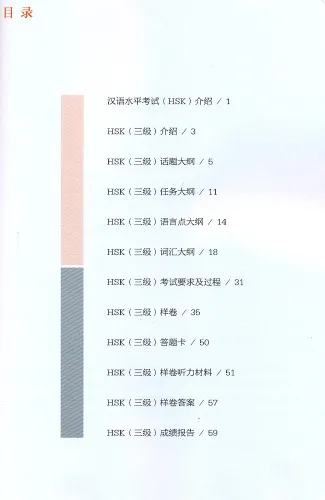 HSK Test Syllabus Level 3 [2015 Edition]. ISBN: 9787107304200