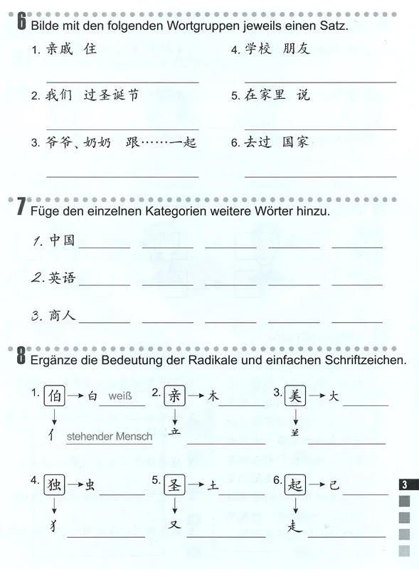 Erste Schritte in Chinesisch Arbeitsbuch 3. ISBN: 7-5619-2518-2, 7561925182, 978-7-5619-2518-8, 9787561925188